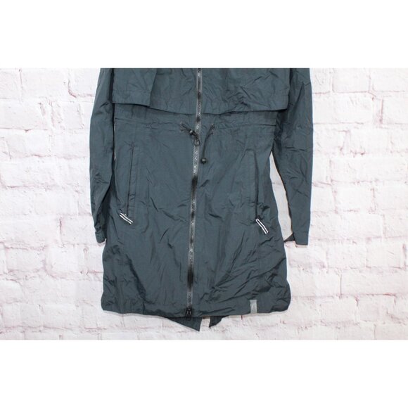 LL Bean Meridian Rain Coat Full Zip Nylon Black Size XXS - Picture 3 of 12